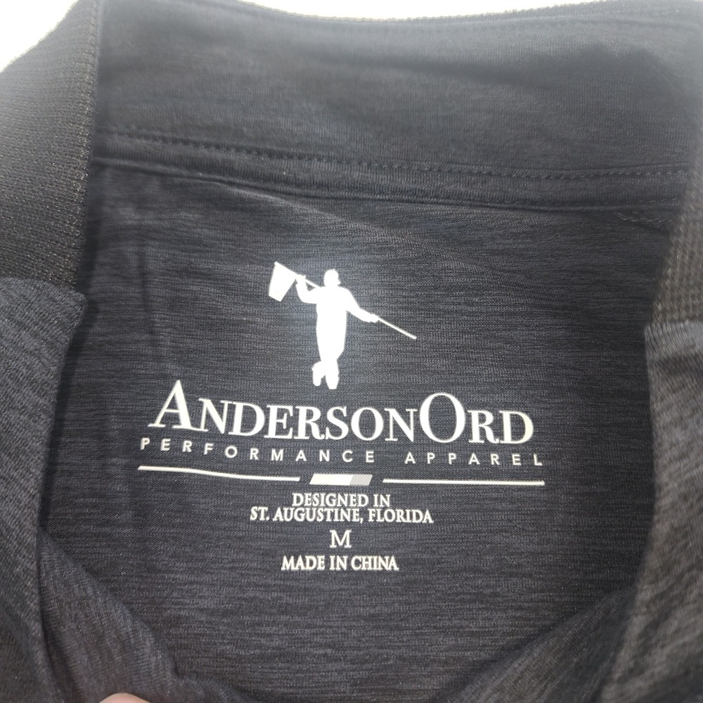 AndersonOrd Solution Bomber Jacket Mens M Black Heather Full Zip Performance - Picture 3 of 9